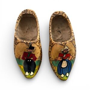 Vintage Dutch wooden clogs